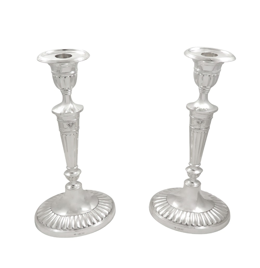 Pair of Antique Edwardian Sterling Silver 11 1/2