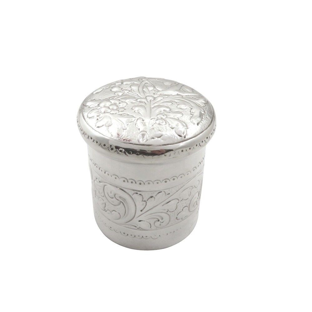 Antique Victorian Sterling Silver Vanity Pot 1890