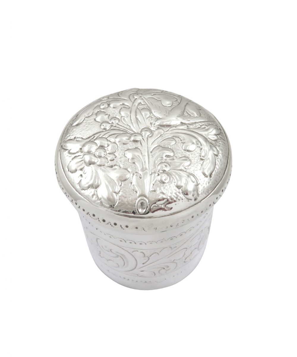 Antique Victorian Sterling Silver Vanity Pot 1890 View IV