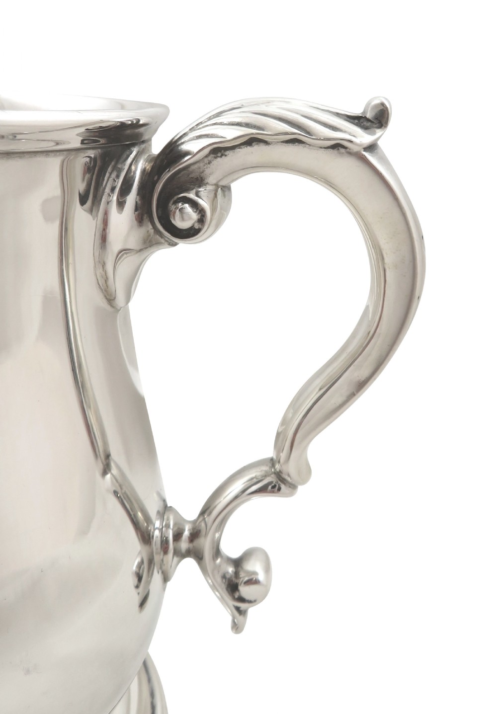 Antique Edwardian Sterling Silver Pint Tankard / Mug 1907 View IV