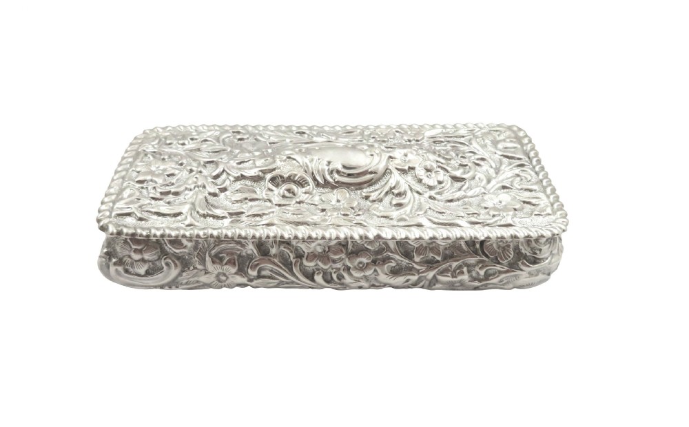 Antique Victorian Sterling Silver Trinket Box 1895 View VI