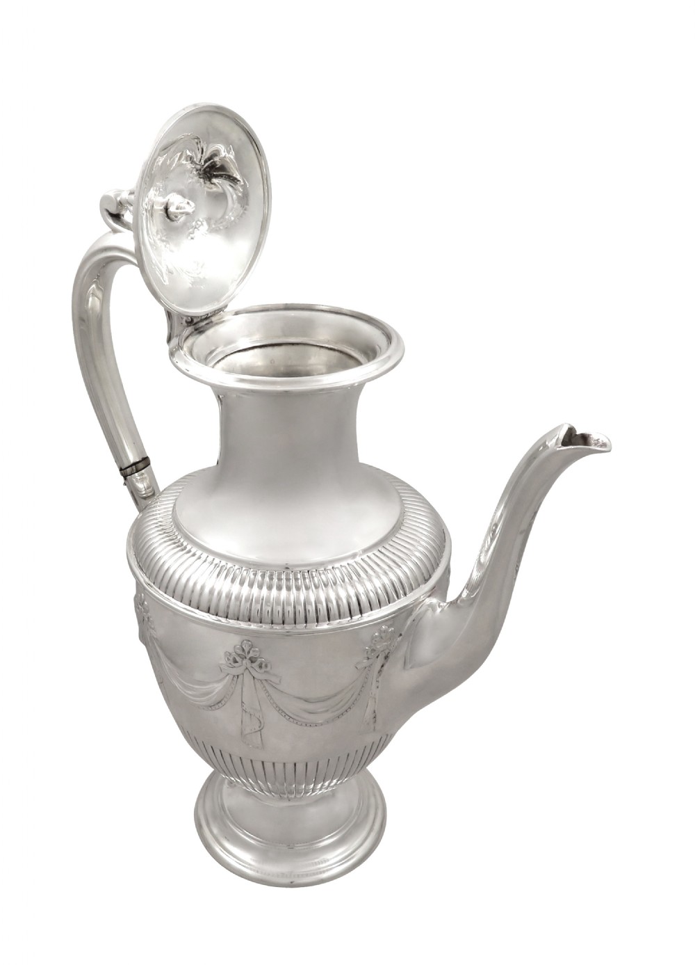Antique Victorian Sterling Silver Coffee Pot 1881 View V
