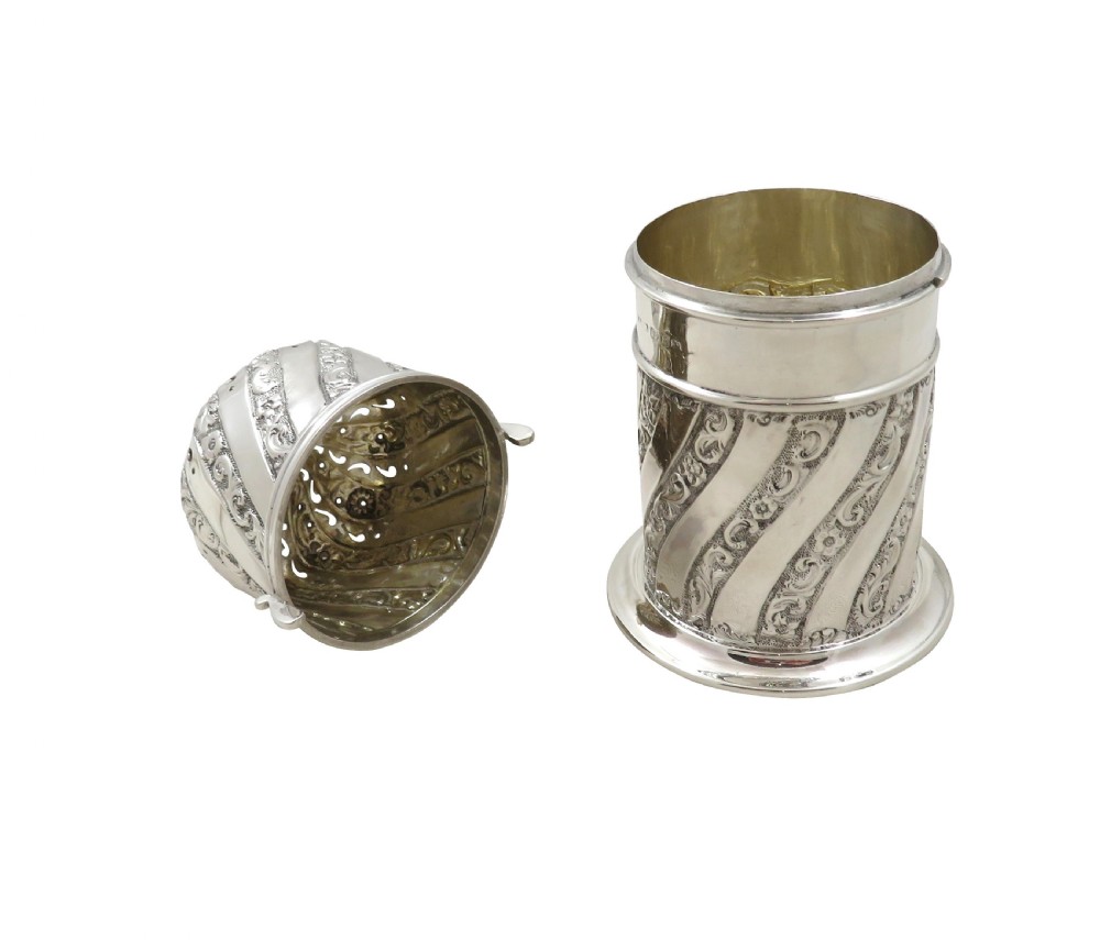 Antique Victorian Sterling Silver Sugar Shaker 1896 View III