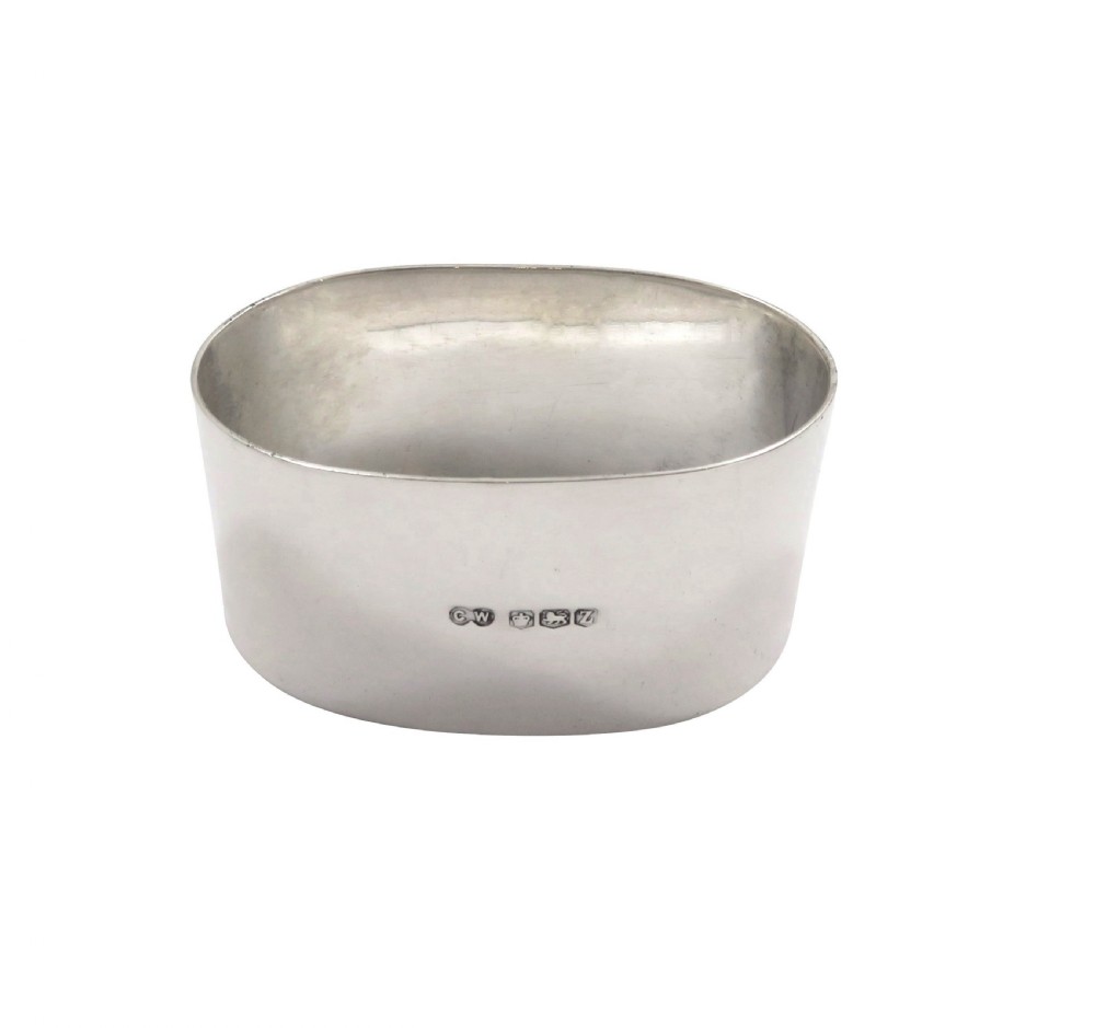Antique George VI Sterling Silver 'Duck' Napkin Ring in Case 1942 View VII