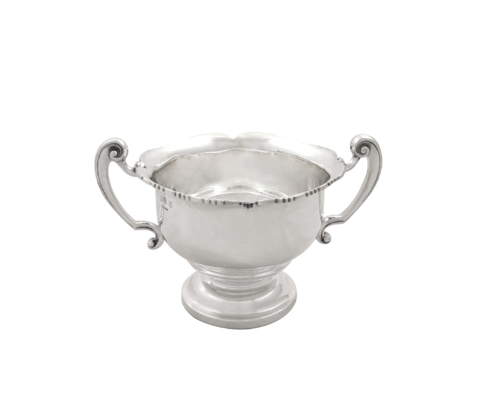 Antique Irish Sterling Silver 2 Handle Bowl - Dublin 1914 View VII