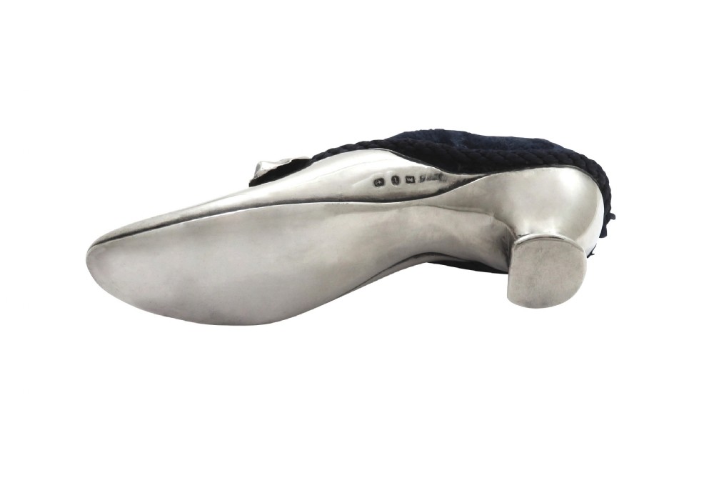 Antique Victorian Sterling Silver Shoe Pin Cushion 1891 View XII