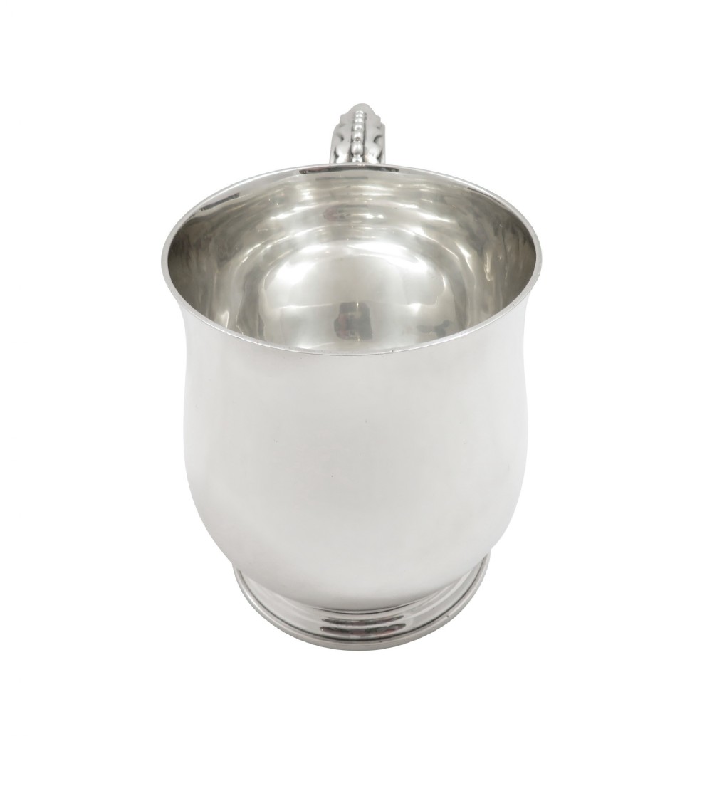 Antique Sterling Silver Pint Mug / Tankard 1939 View III