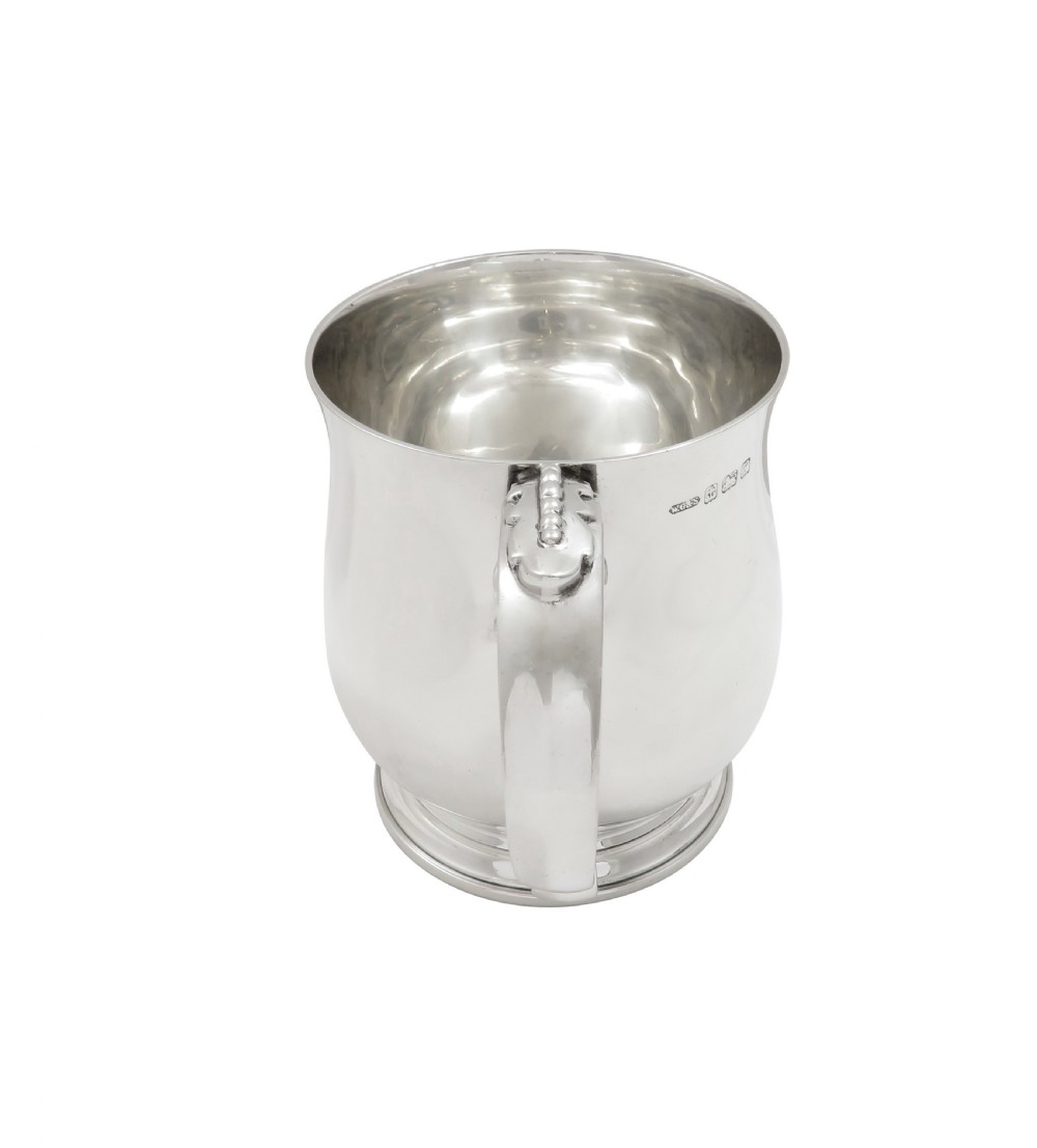 Antique Sterling Silver Pint Mug / Tankard 1939 View VI