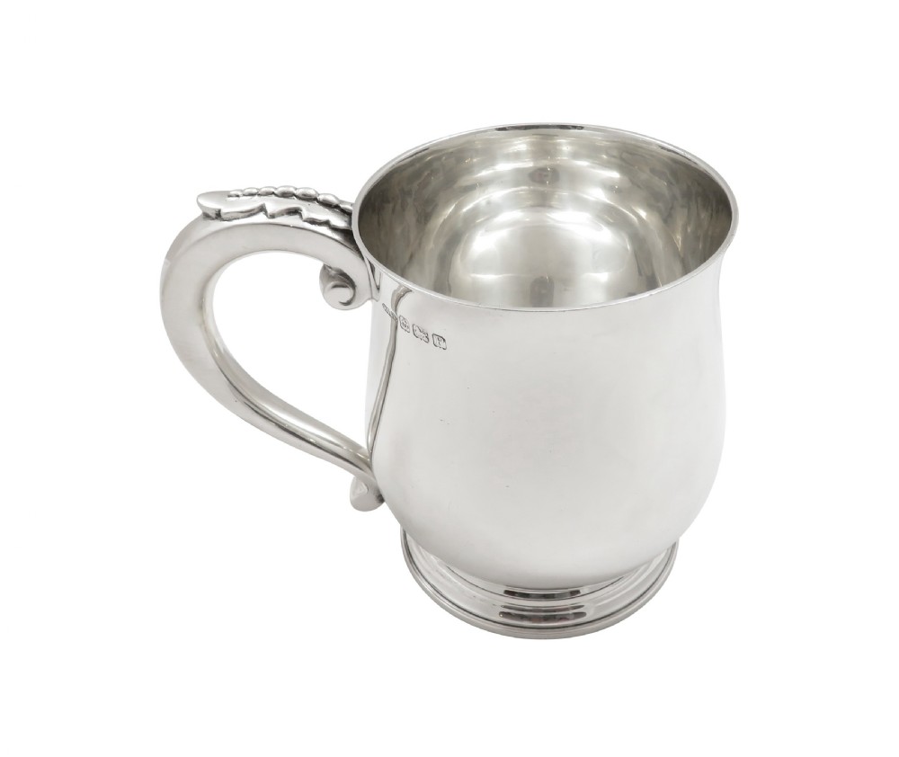 Antique Sterling Silver Pint Mug / Tankard 1939 View IX
