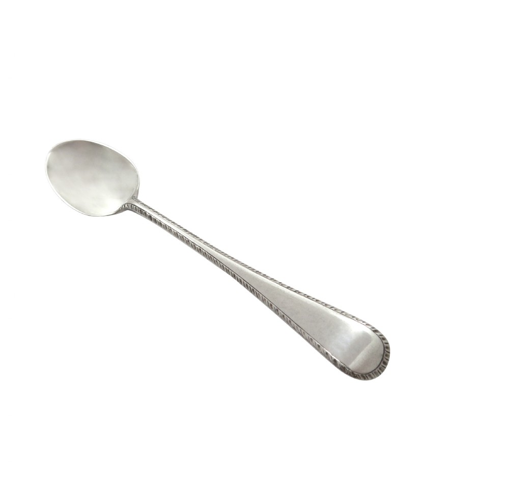 Set of 6 Antique Sterling Silver Teaspoons & Sugar Tongs in Case 1939 View VII