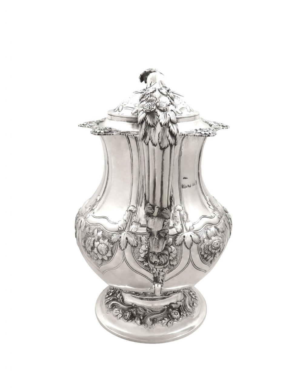 Antique Georgian Sterling Silver Coffee Pot 1825 View VII