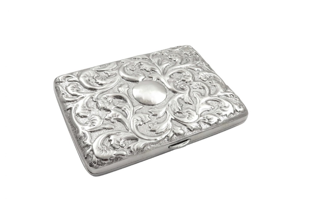 Antique Victorian Sterling Silver Card Case 1889 View VI
