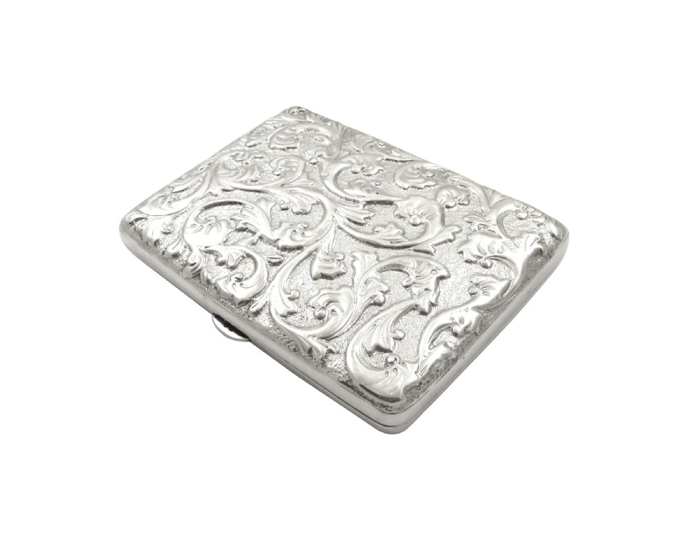 Antique Victorian Sterling Silver Card Case 1889 View VIII