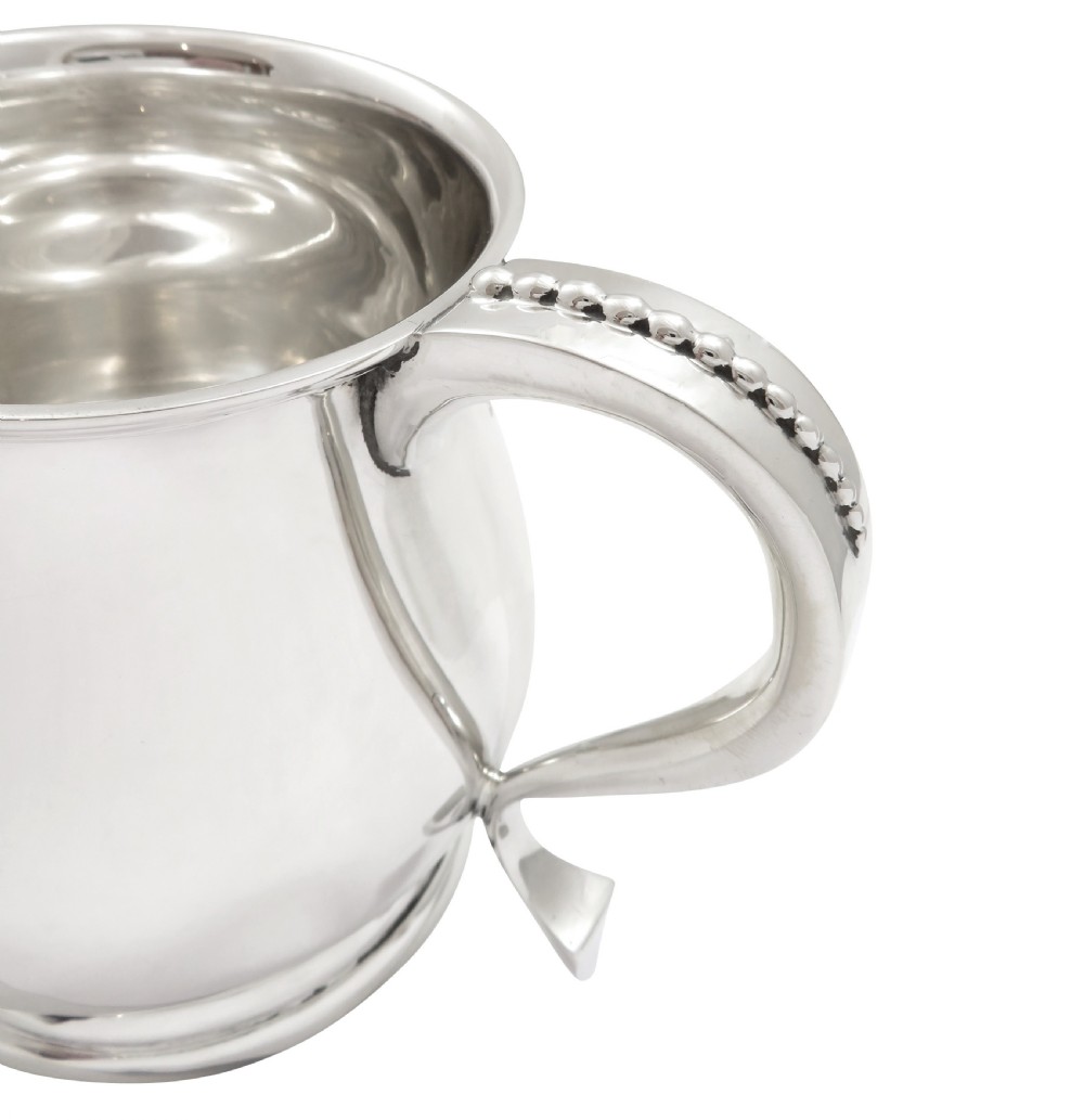 Antique Sterling Silver Pint Tankard / Mug 1938 View V