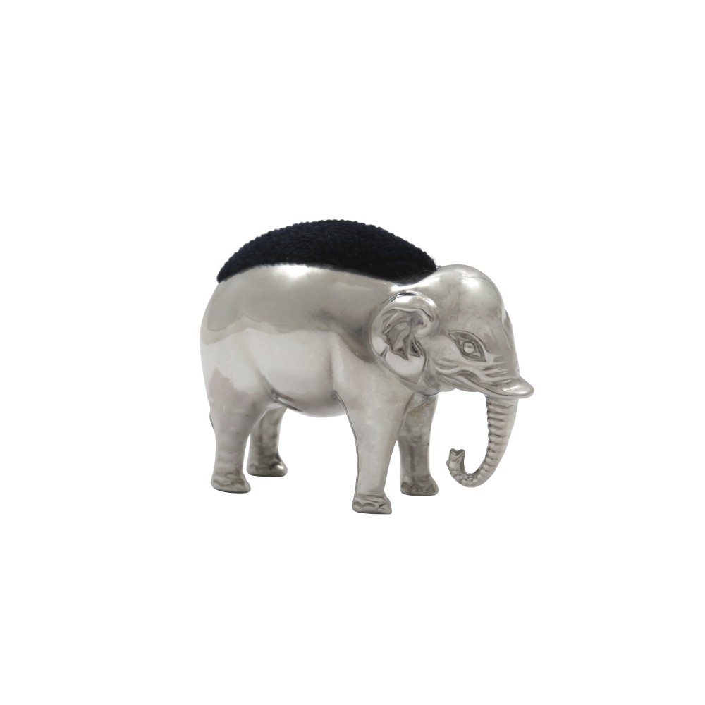 Antique Edwardian Sterling Silver Elephant Pin Cushion 1905