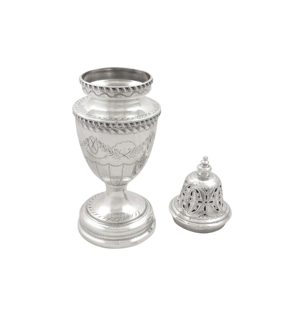 Antique Edwardian Sterling Silver Sugar Shaker / Caster 1901 View V