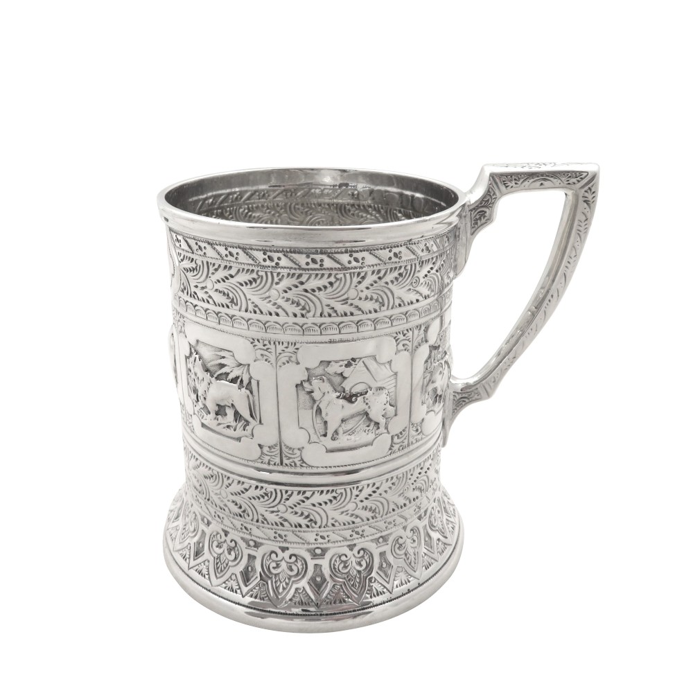 Antique Victorian Scottish Sterling Silver Christening Mug/Tankard 1889