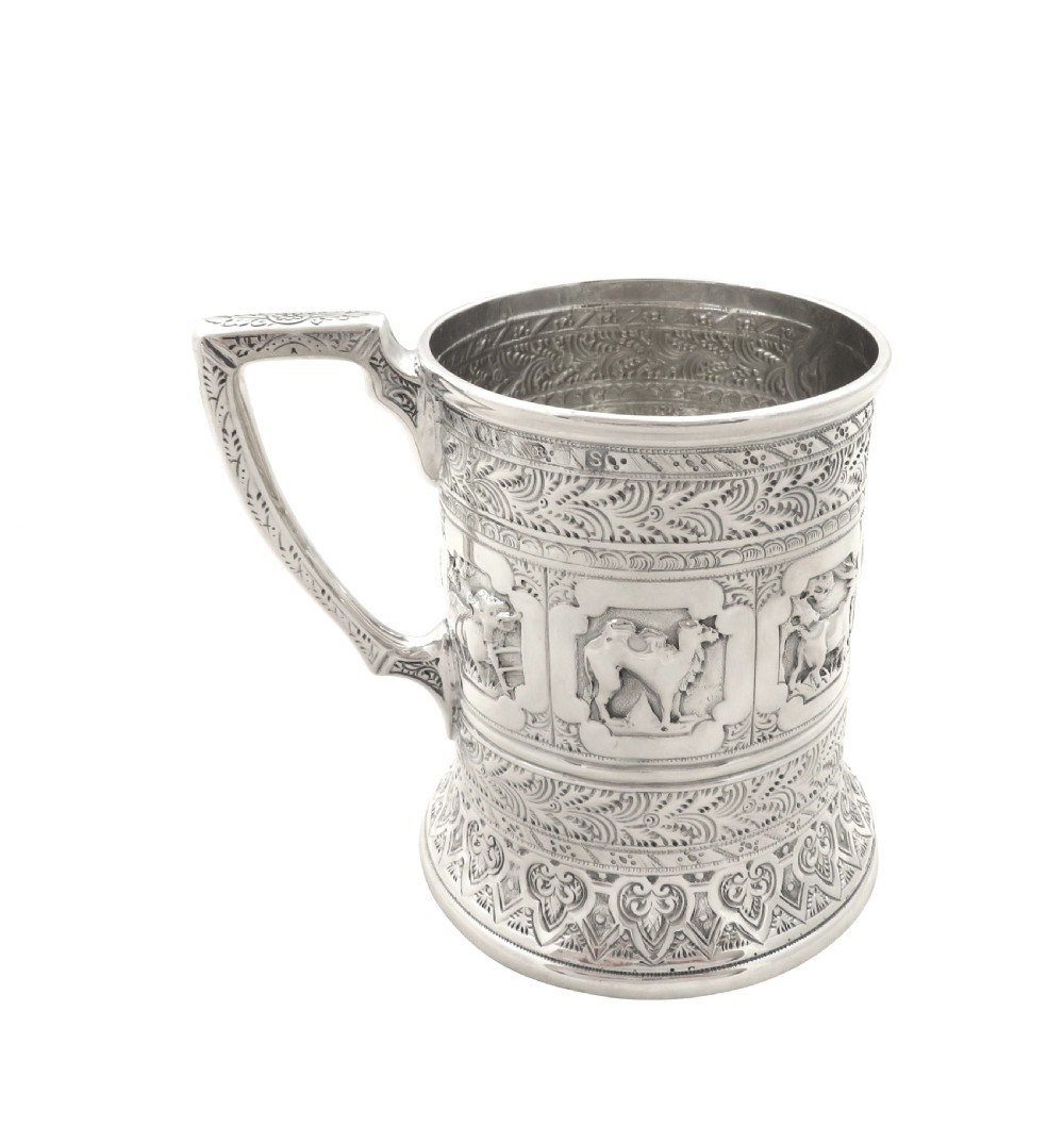 Antique Victorian Scottish Sterling Silver Christening Mug/Tankard 1889 View XI