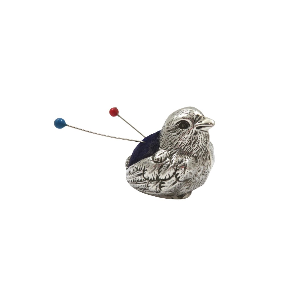 Antique Edwardian Sterling Silver Chick Pin Cushion 1905