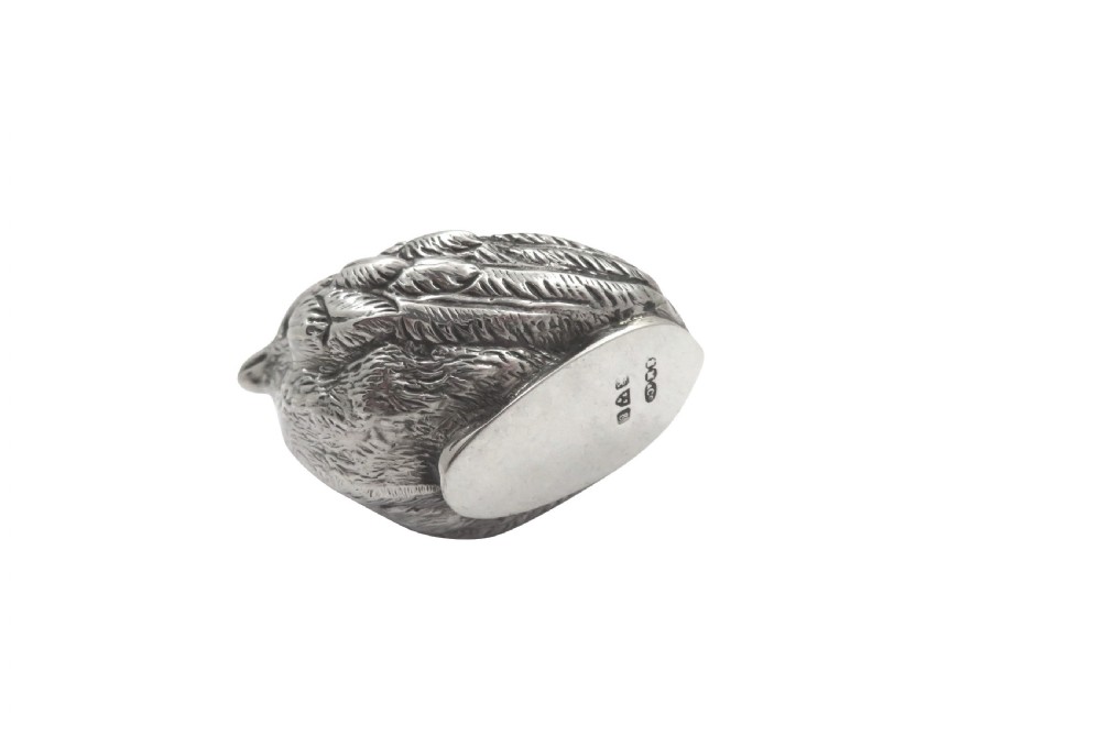 Antique Edwardian Sterling Silver Chick Pin Cushion 1905 View V