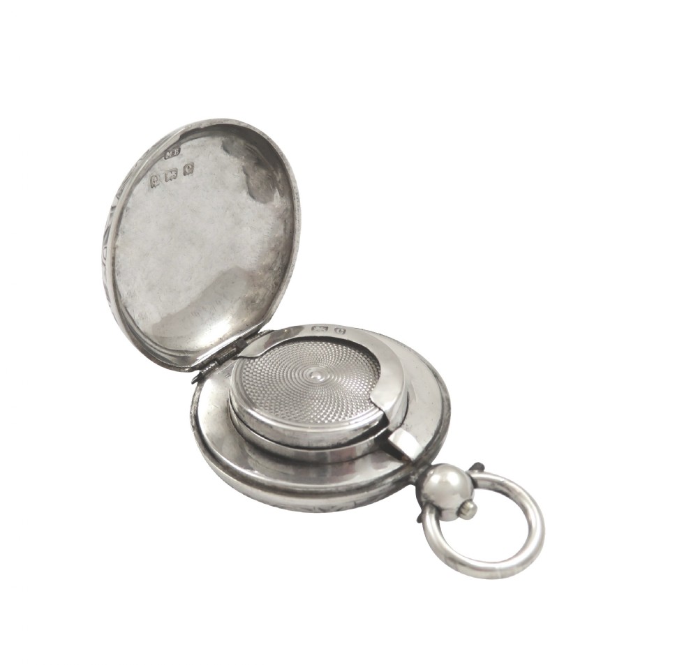 Antique Edwardian Sterling Silver Sovereign Case 1902 View VII