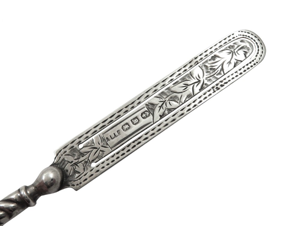 Antique Victorian Sterling Silver 'Dog' Bookmark 1896 View IV