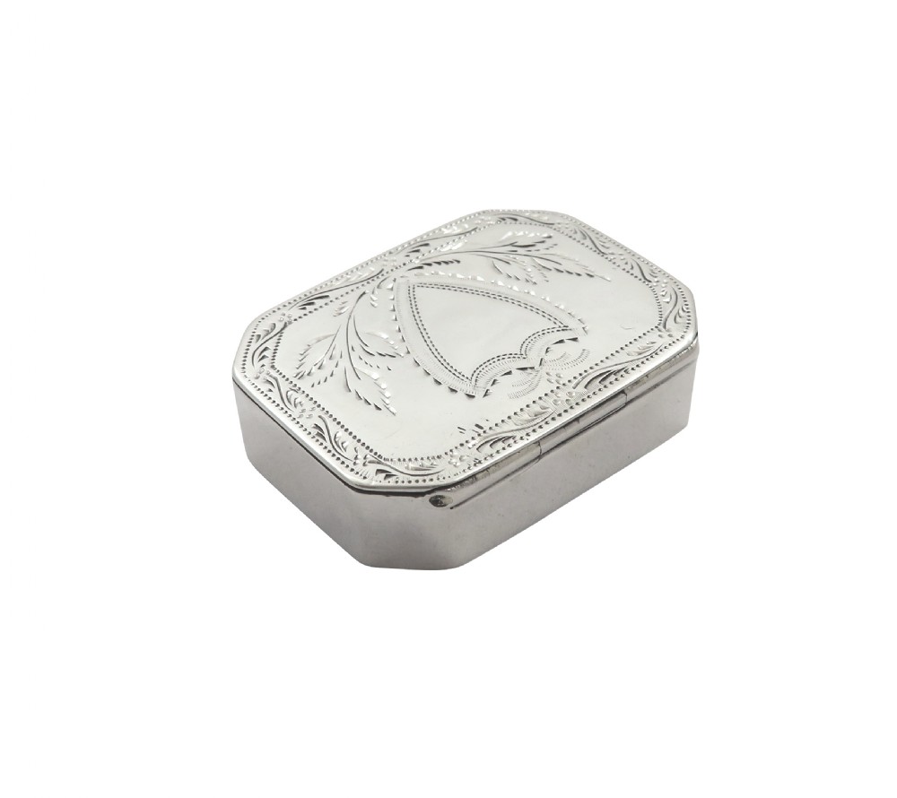 Antique Georgian Sterling Silver Patch Box 1800 View IV