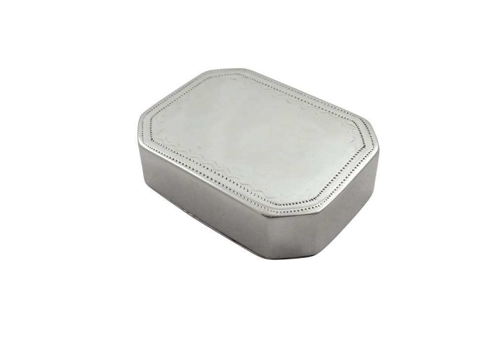 Antique Georgian Sterling Silver Patch Box 1800 View V