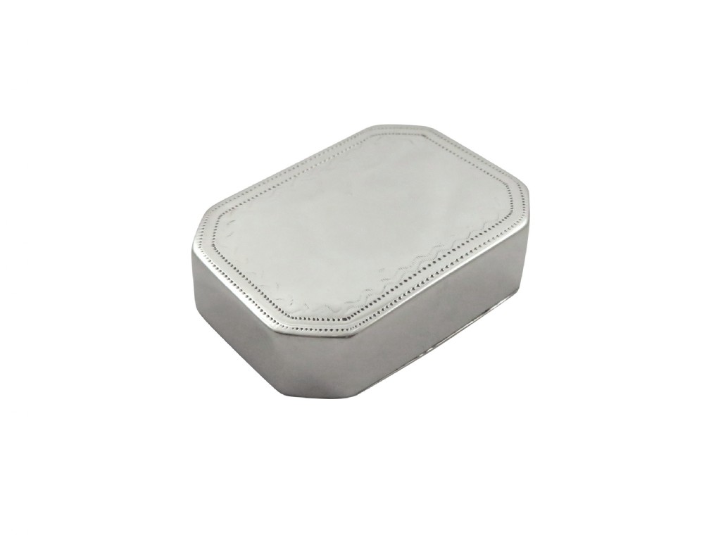 Antique Georgian Sterling Silver Patch Box 1800 View VII
