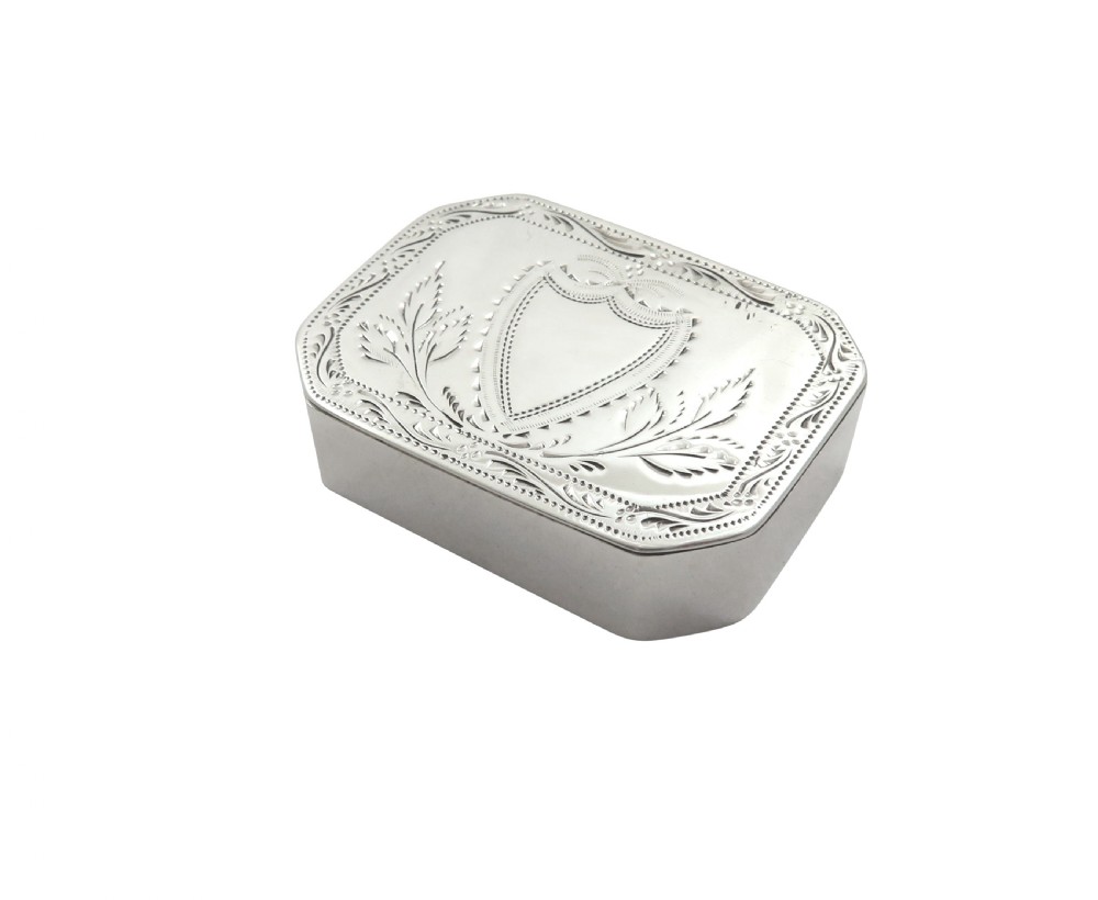 Antique Georgian Sterling Silver Patch Box 1800 View IX