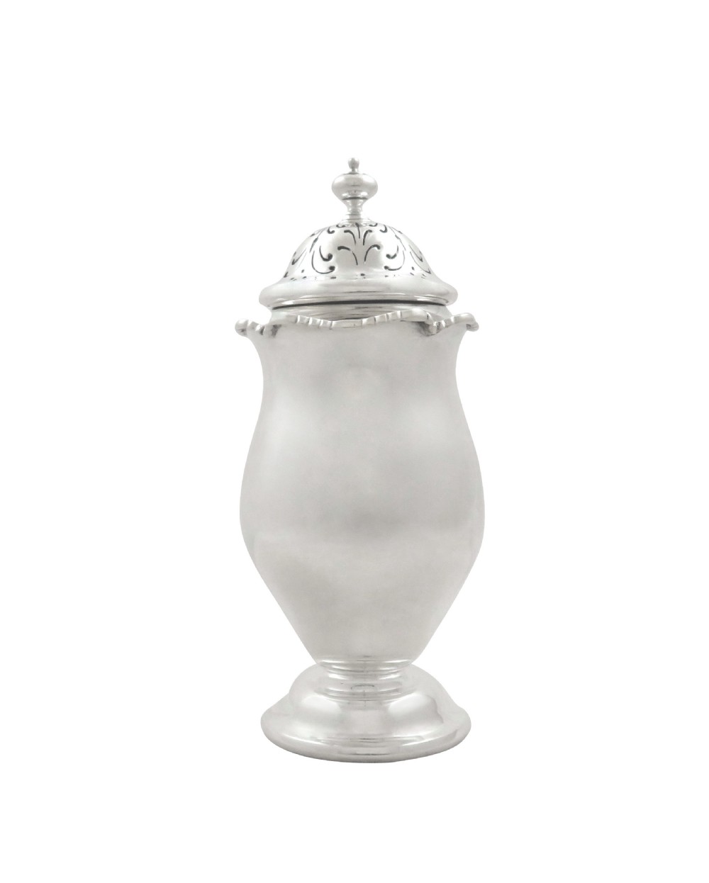 Antique Irish Sterling Silver Sugar Shaker - Dublin 1915 View III