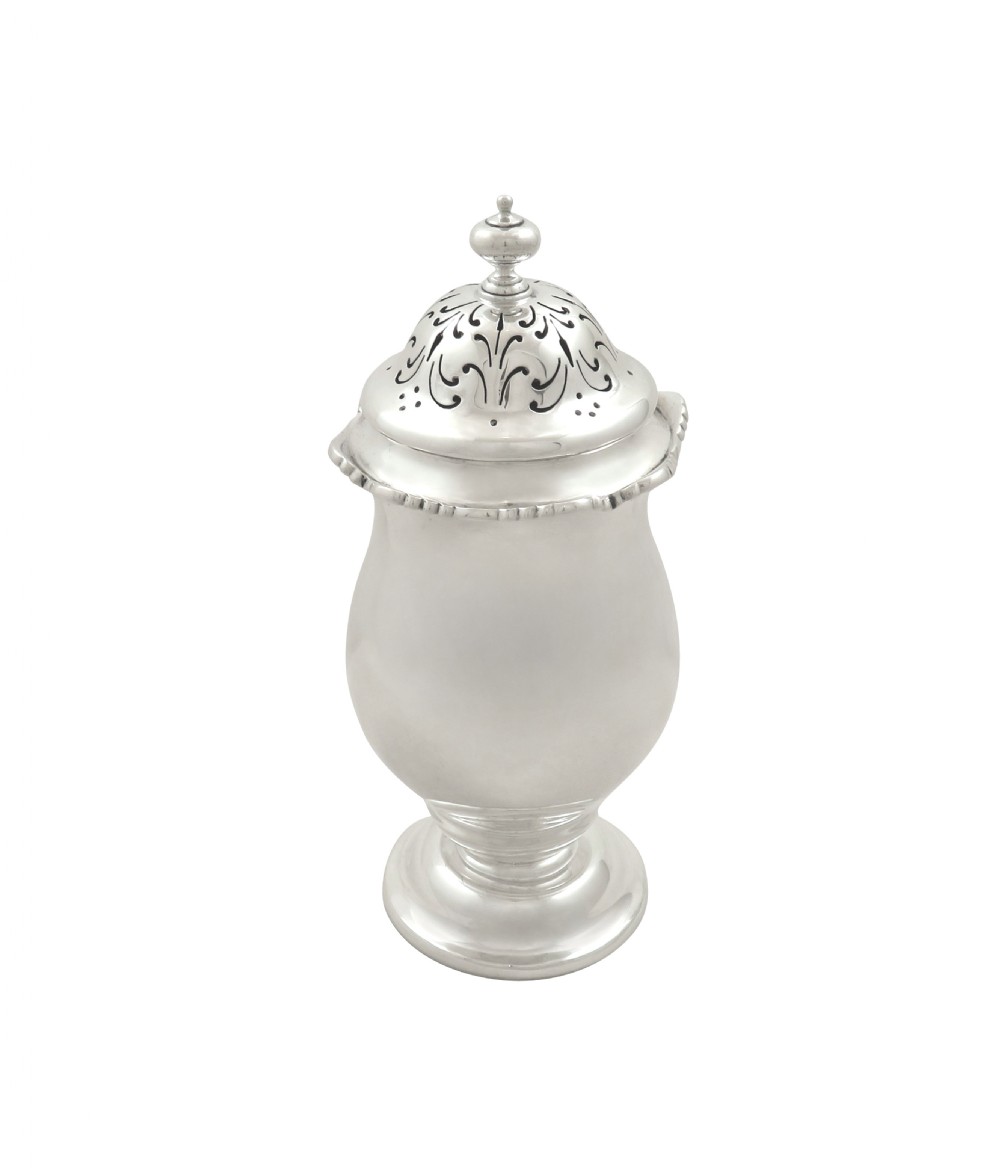 Antique Irish Sterling Silver Sugar Shaker - Dublin 1915 View IX