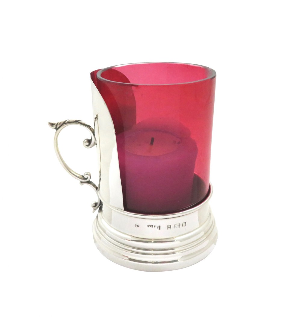 Antique Edwardian Silver & Cranberry Glass 'Go to Bed' 1903 View IX