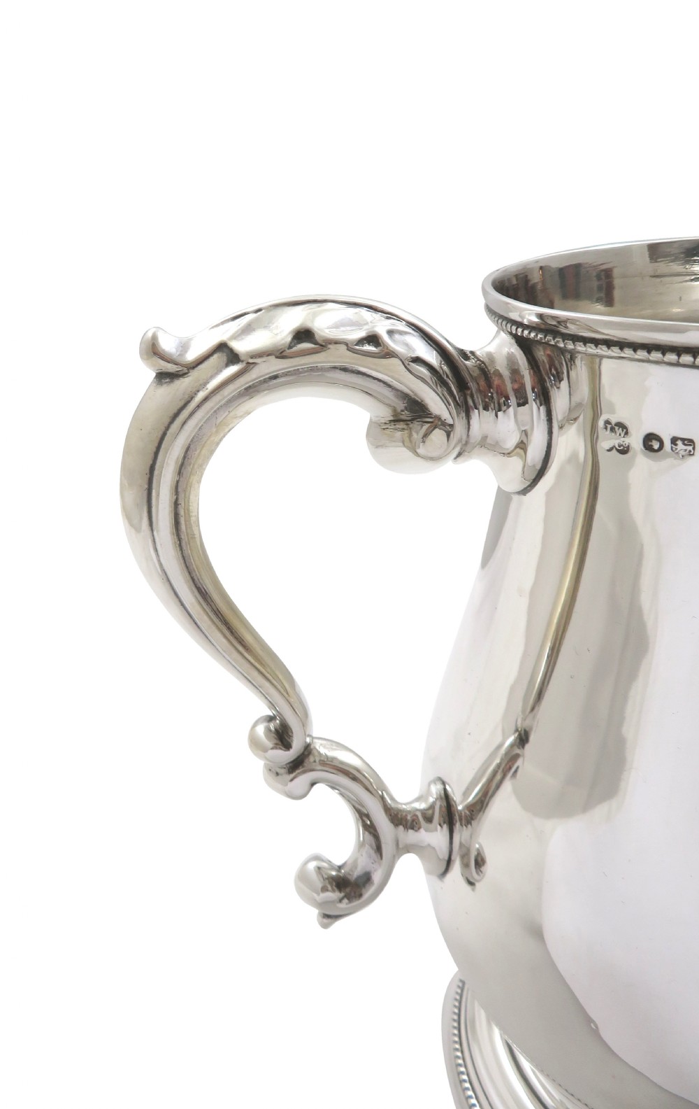 Antique Victorian Sterling Silver Pint Tankard / Mug - Exeter 1877 View V