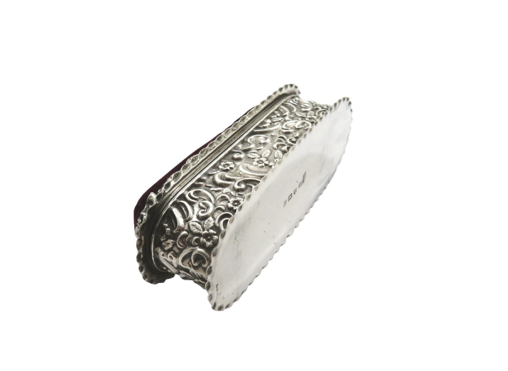 Antique Edwardian Sterling Silver Pin Cushion/Trinket Box 1905 View VII