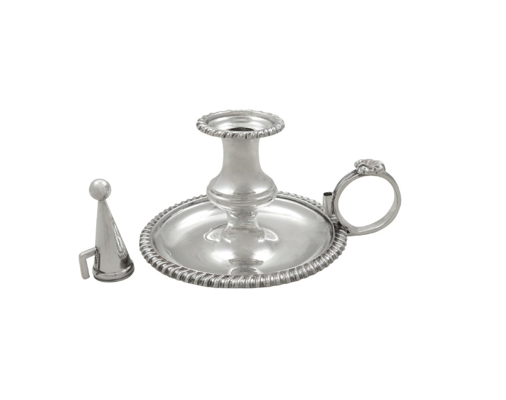 Antique Edwardian Sterling Silver Chamberstick 1901 View II