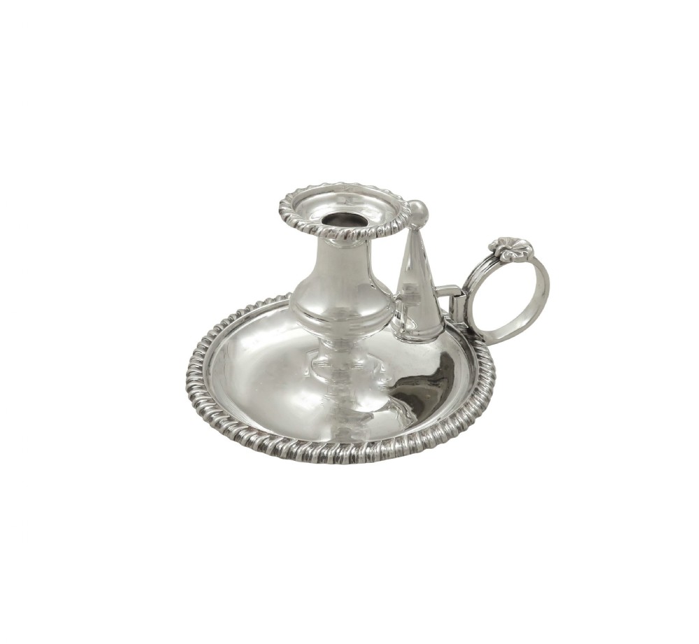 Antique Edwardian Sterling Silver Chamberstick 1901 View VII