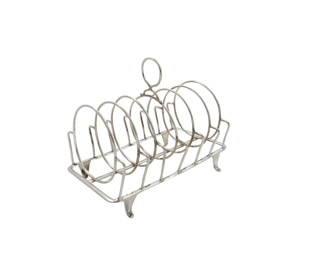 Antique Georgian Sterling Silver Toast Rack 1804 View V