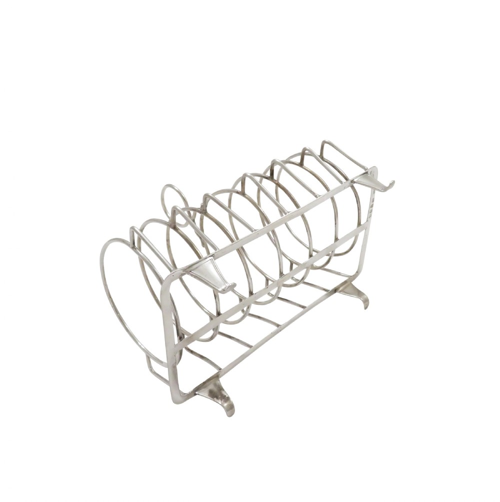 Antique Georgian Sterling Silver Toast Rack 1804 View VI