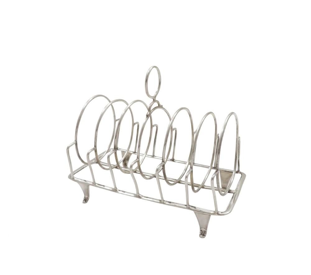 Antique Georgian Sterling Silver Toast Rack 1804 View VII