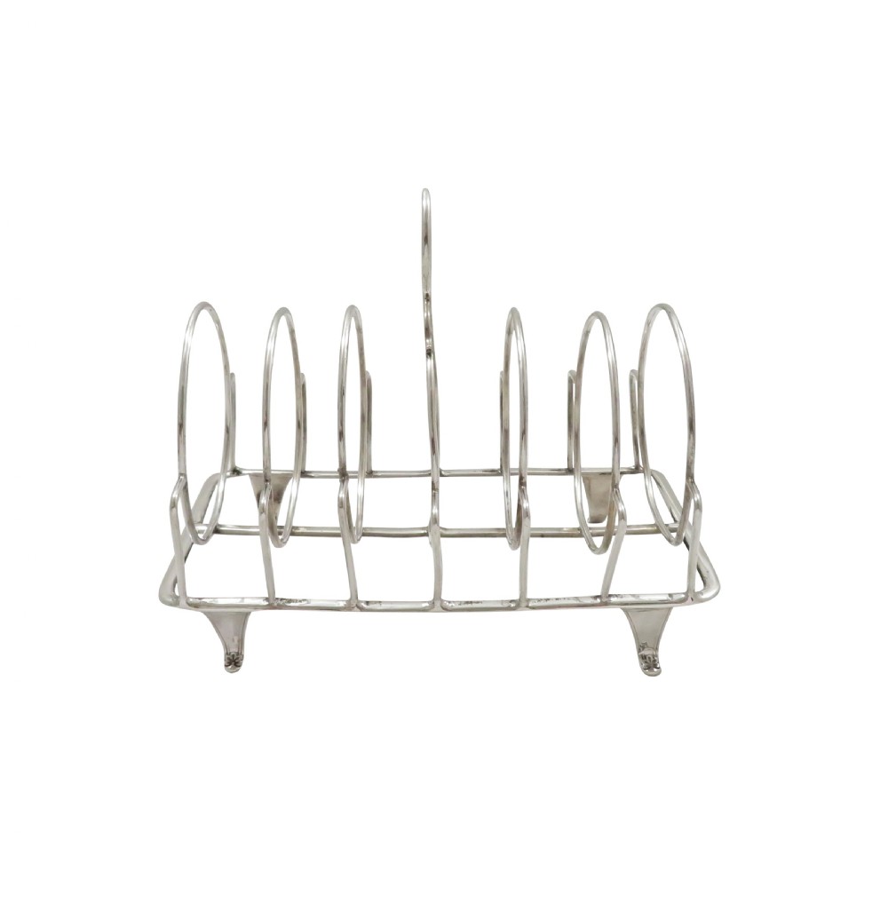 Antique Georgian Sterling Silver Toast Rack 1804 View VIII