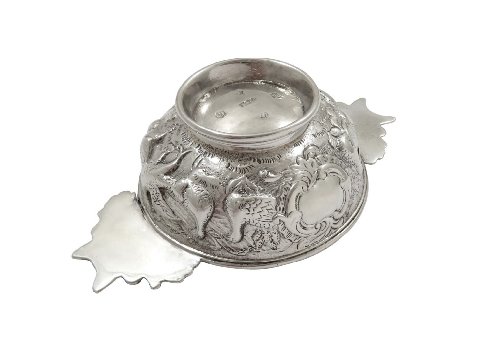 Antique William IV Scottish Sterling Silver Quaich 1831 - Fox & Grouse View V