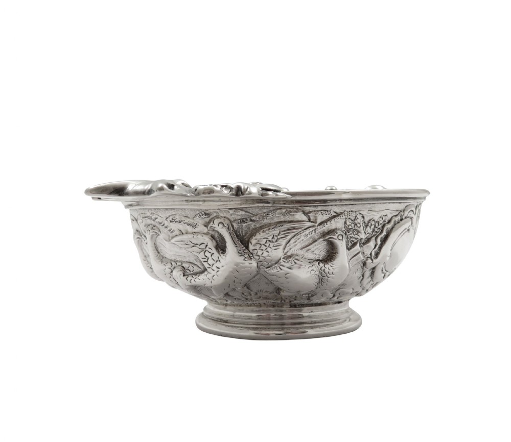 Antique William IV Scottish Sterling Silver Quaich 1831 - Fox & Grouse View VII