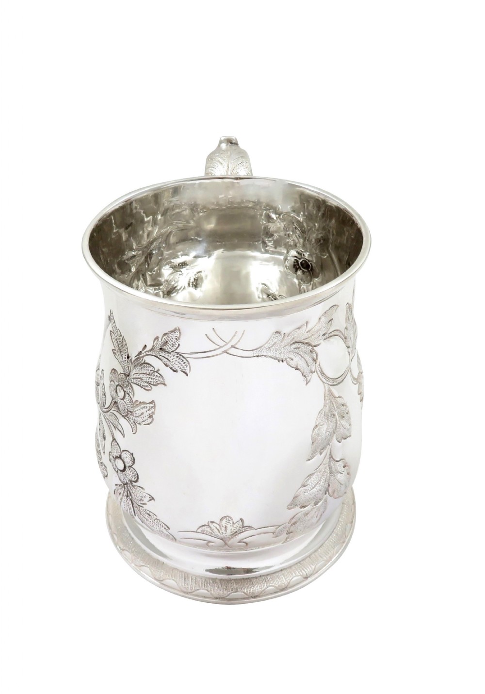 Antique Victorian Sterling Silver Pint Tankard / Mug 1873 View VI