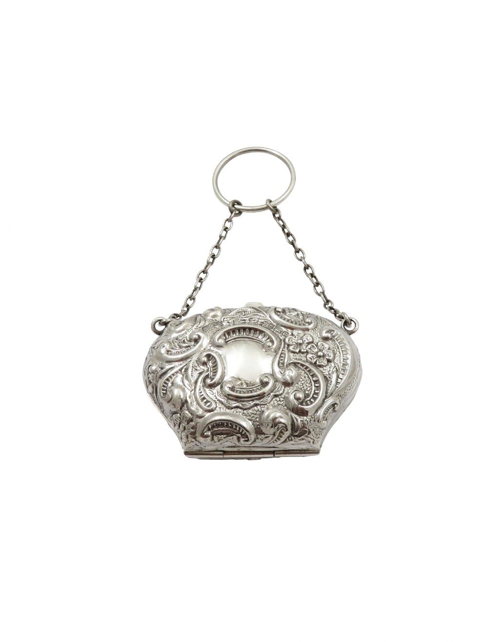 Antique Edwardian Sterling Silver Purse 1902 View III