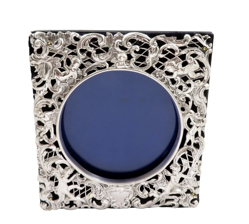 Antique Edwardian Sterling Silver Photo Frame 1902 View IV