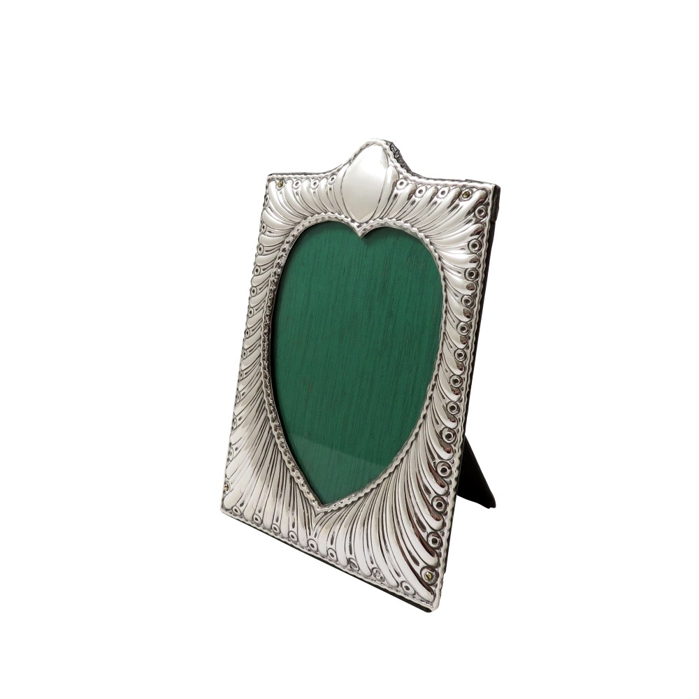 Antique Victorian Sterling Silver 'Heart' Photo Frame 1895