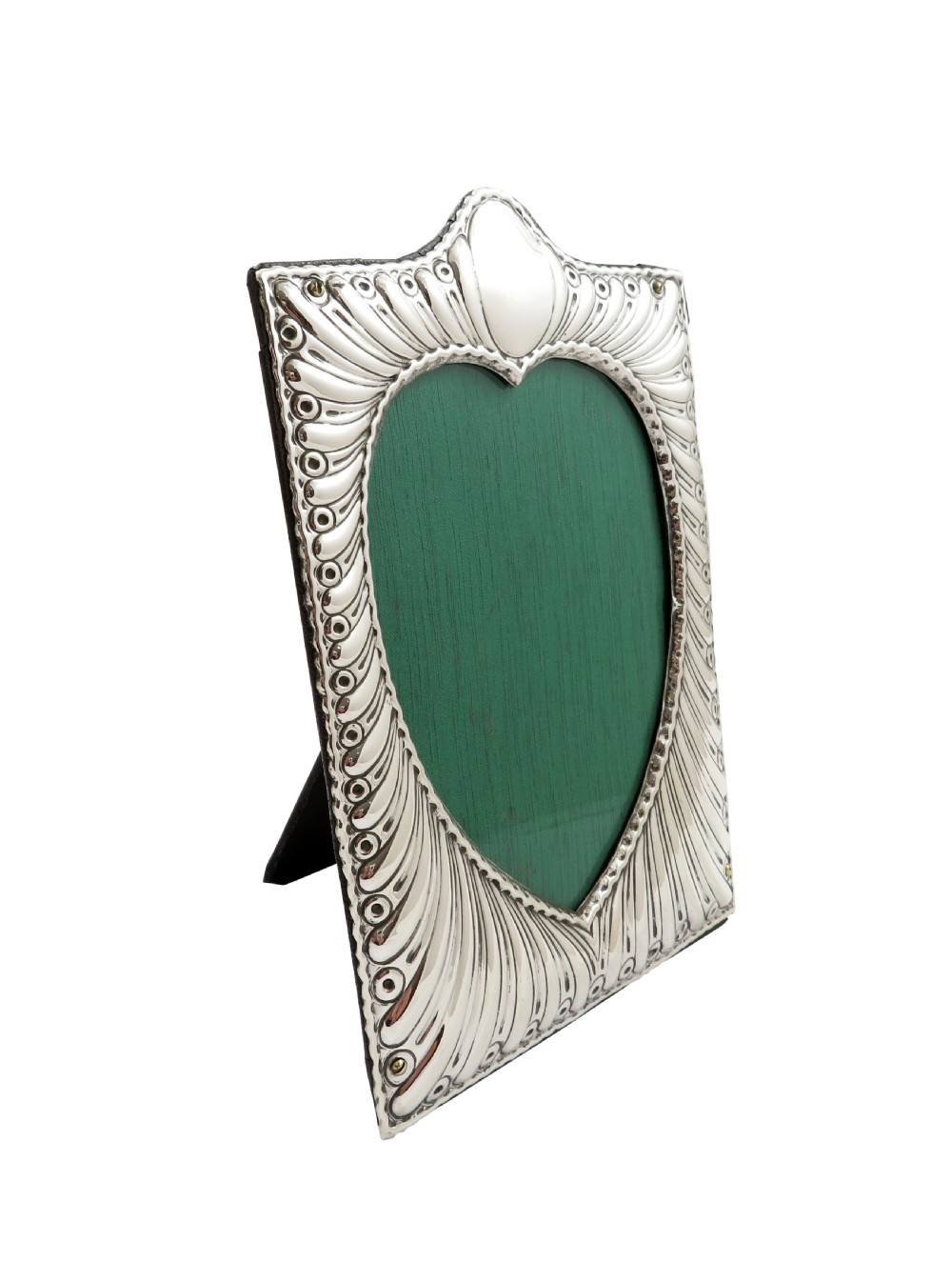 Antique Victorian Sterling Silver 'Heart' Photo Frame 1895 View IX