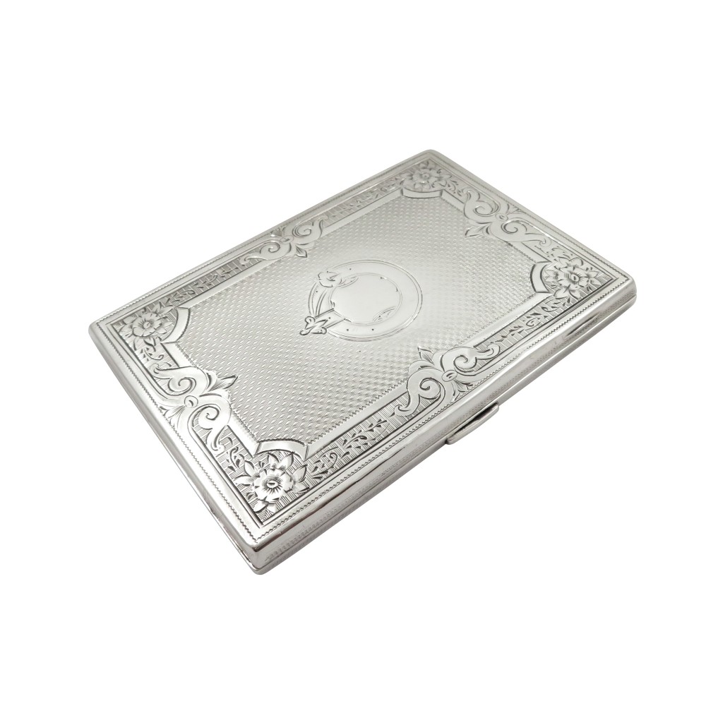 Antique Victorian Sterling Silver Aide Memoire / Card Case 1870