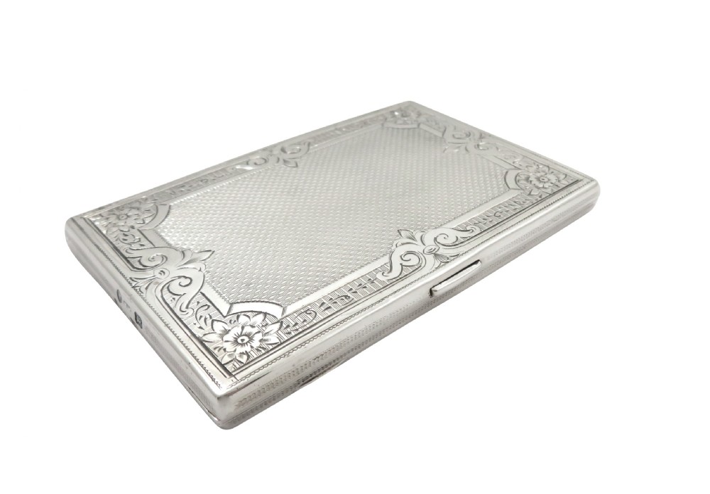 Antique Victorian Sterling Silver Aide Memoire / Card Case 1870 View VIII